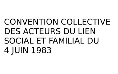 CCN ALISFA : dernière mise à jour du texte mars 2017
