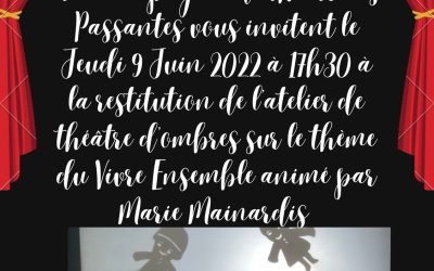 Théâtre d’ombre au Centre social SFM Montreuil le 9 juin