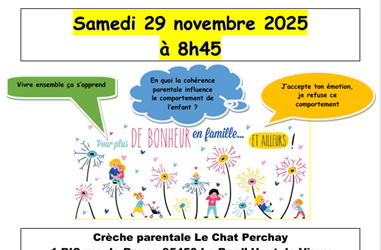 Atelier parentalité au Chat Perchay (95) le 29 novembre