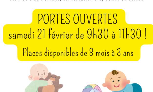 Portes Ouvertes de la crèche Les Pieds Tendres le 21 février – Paris 12