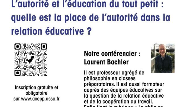 Conférence Acepp : L’autorité et l’éducation – 26 juin à 14h en visio
